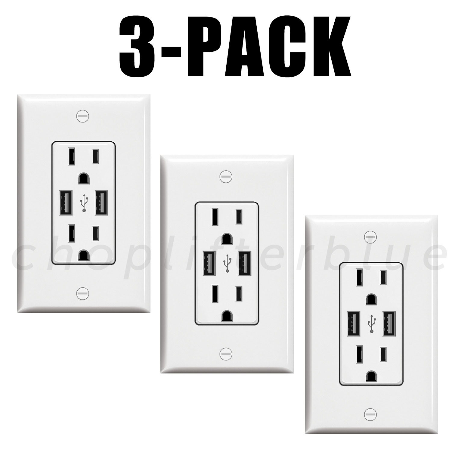 Electrical Outlet Stickers 3-Pack USB Prank Fake Joke Funny Custom Decal Sticker