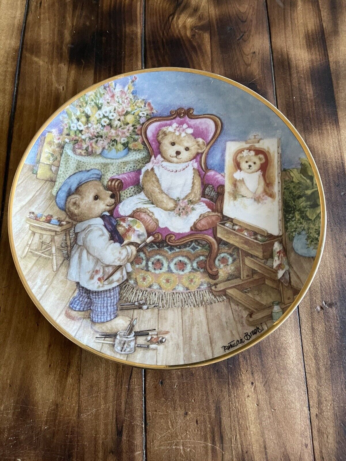The Franklin Mint Heirloom Collection Pretty As A Picture Patricia Brooks Plate