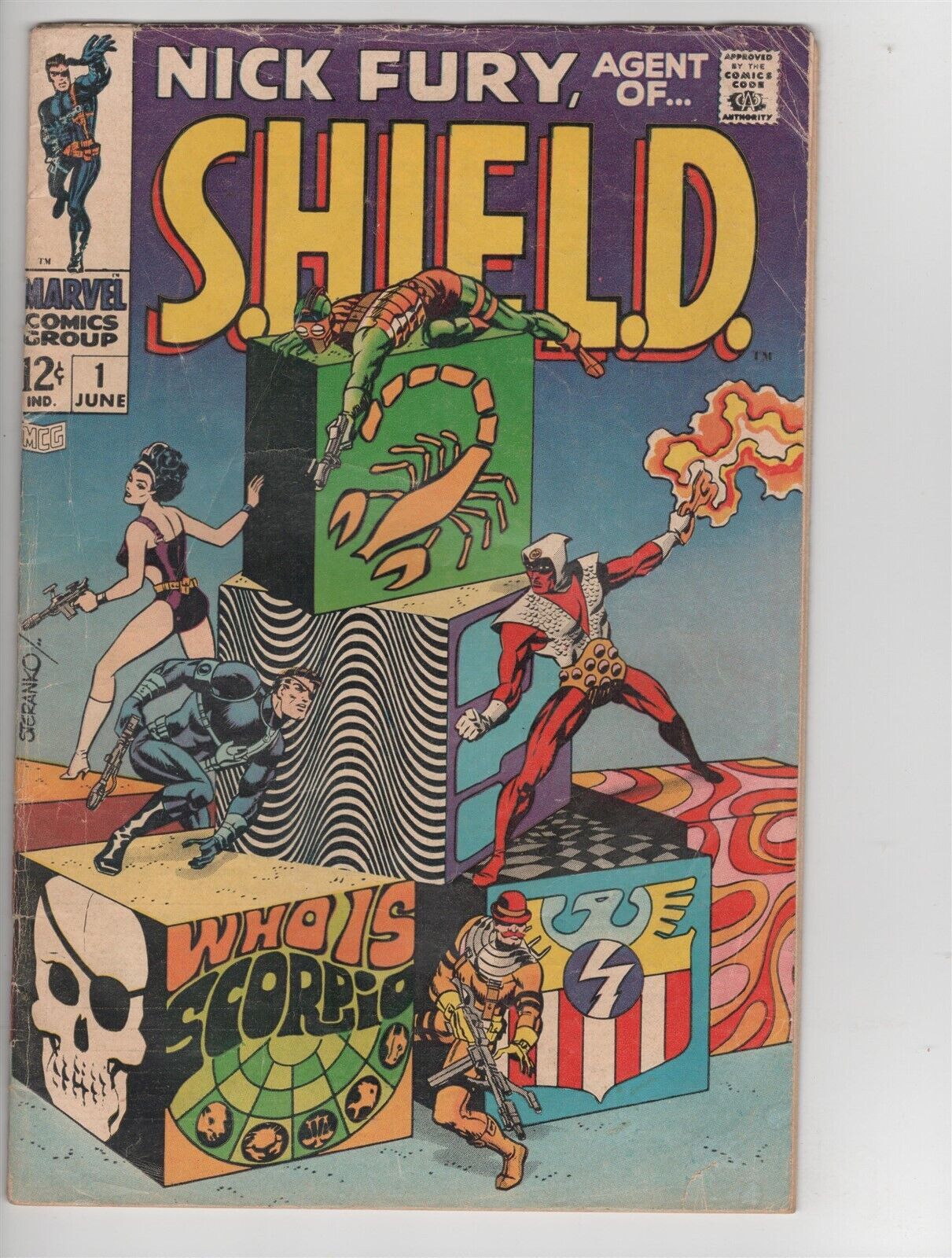 Nick Fury (Agent of SHIELD) #1 GD to GD+ 1st Scorpio Iconic Jim Steranko Cover