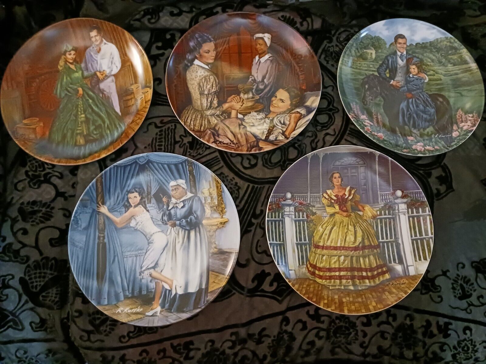 Knowles China - Gone With The Wind Collection Plates - FIVE IN THIS AUCTION EC 