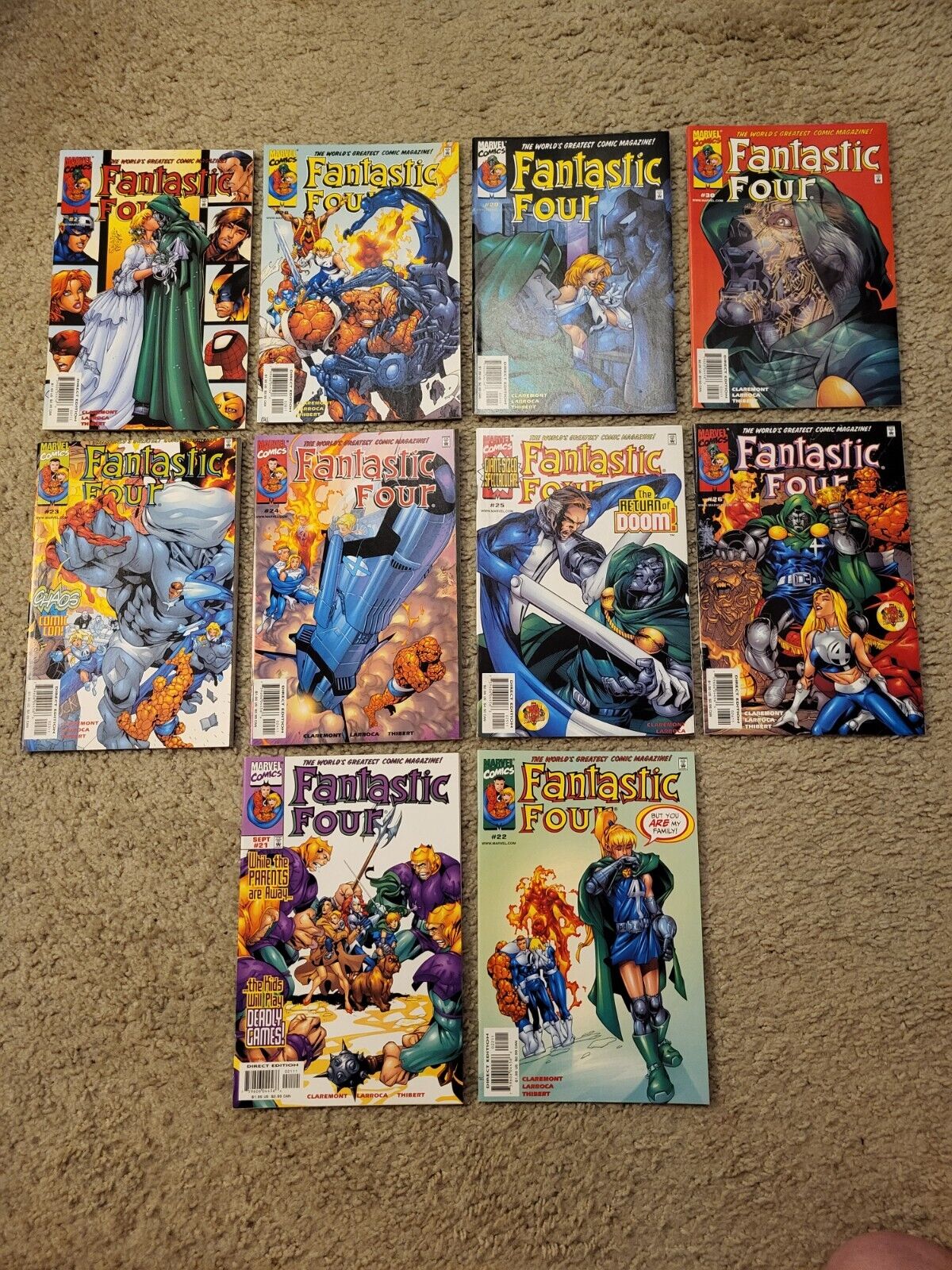 10 lot FANTASTIC FOUR 21-30 Volume 3 Marvel Comics 1999-2000 HIGH GRADE 