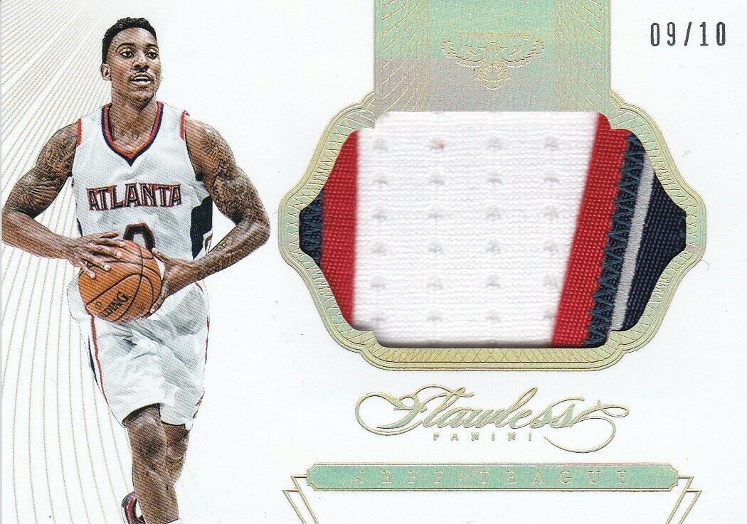 Jeff Teague 2014-15 Panini Flawless Patches Gold #37 /10 All-Star PATCH RARE