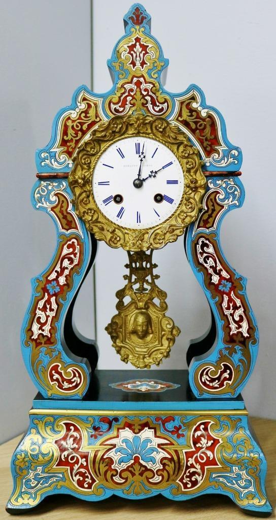 Antique French Empire Breguet A Paris Ornate Boulle Portico Regulator Clock