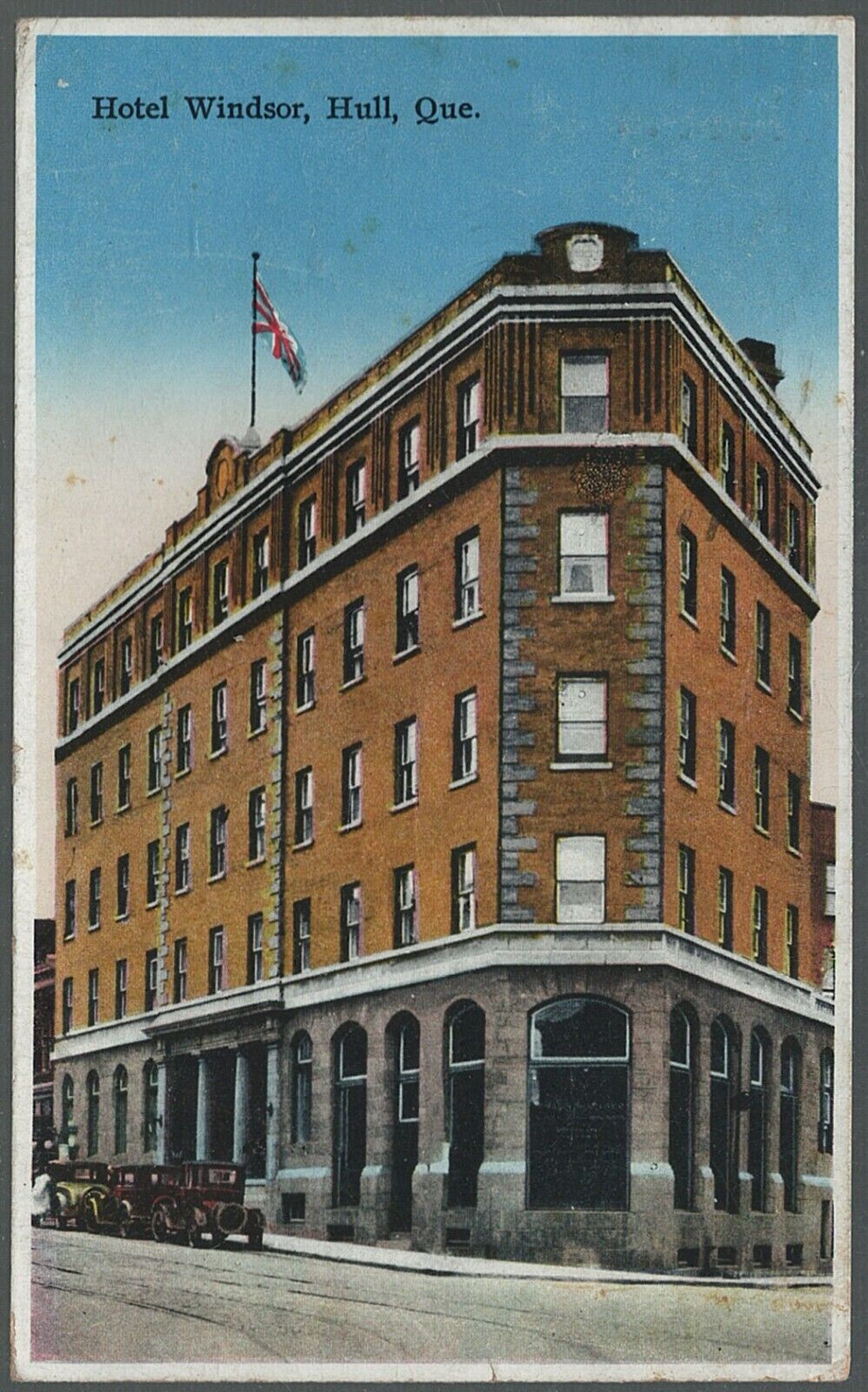 Hotel Windsor Postcard Hull Quebec Canada 1935 Mailed Hull to Brooklyn New York