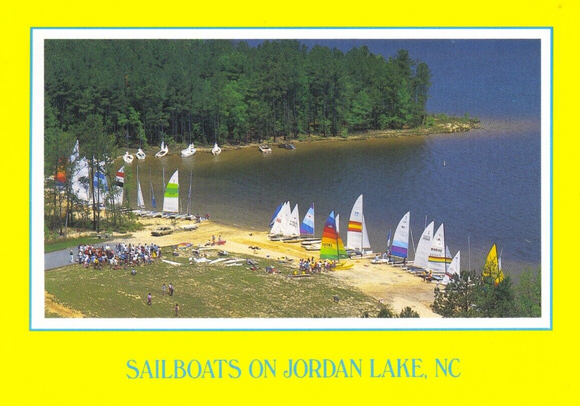 Sailboats on Jordan Lake NC Postcard