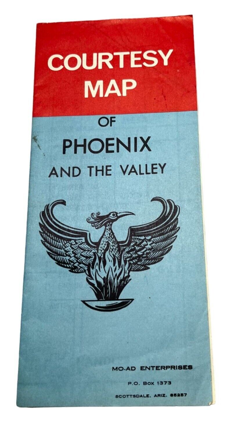 Vintage 1950s Arizona Road Map Phoenix and the Valley Advertising Wax World