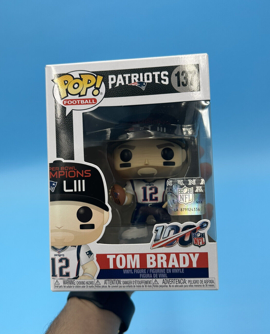 NFL Patriots Tom Brady (Super Bowl Champions LIII) Funko Pop Vinyl Figure