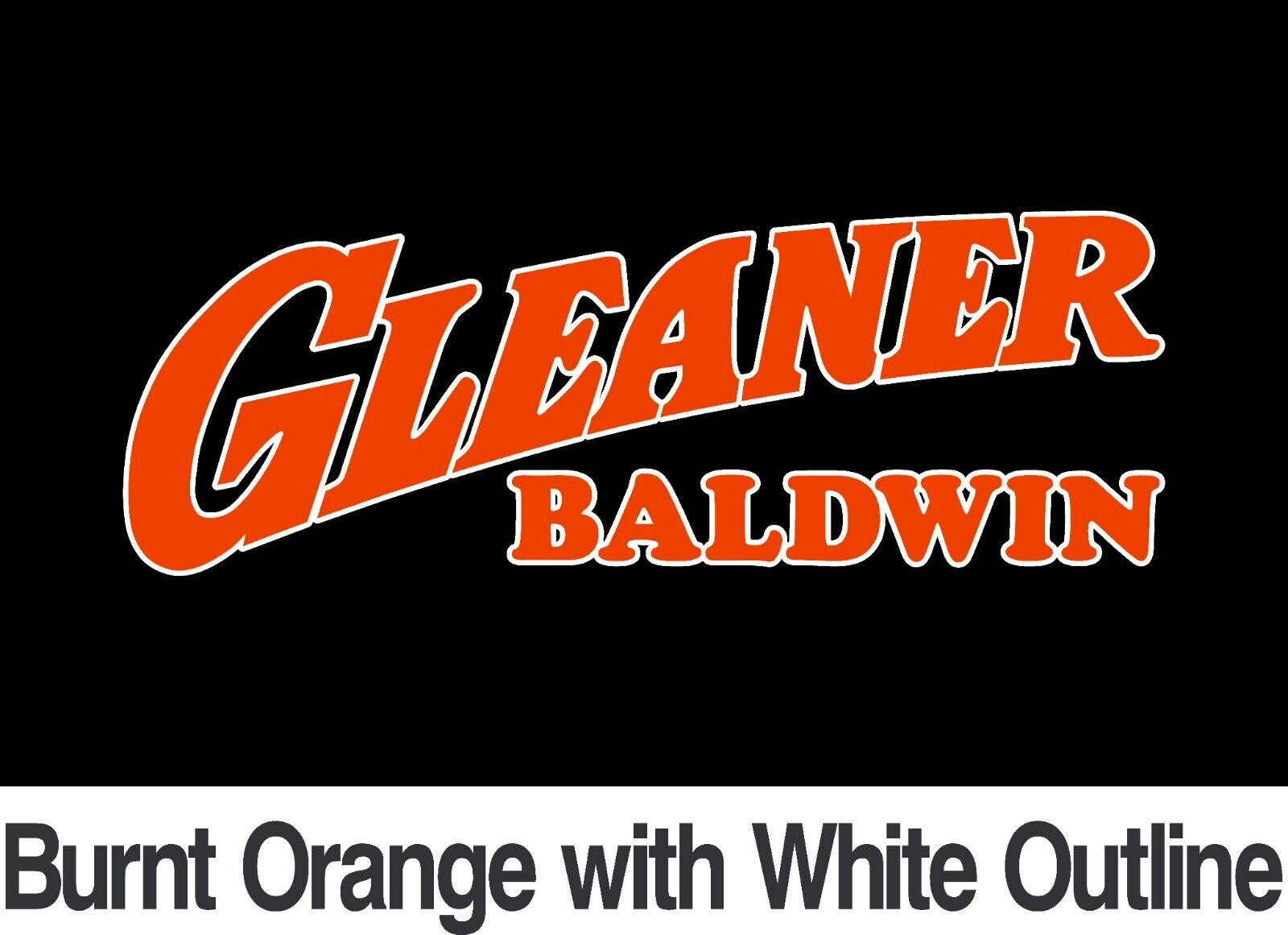 Vintage Gleaner Baldwin Combine - Allis-Chalmers Redrawn Emblem Logo Stick Decal