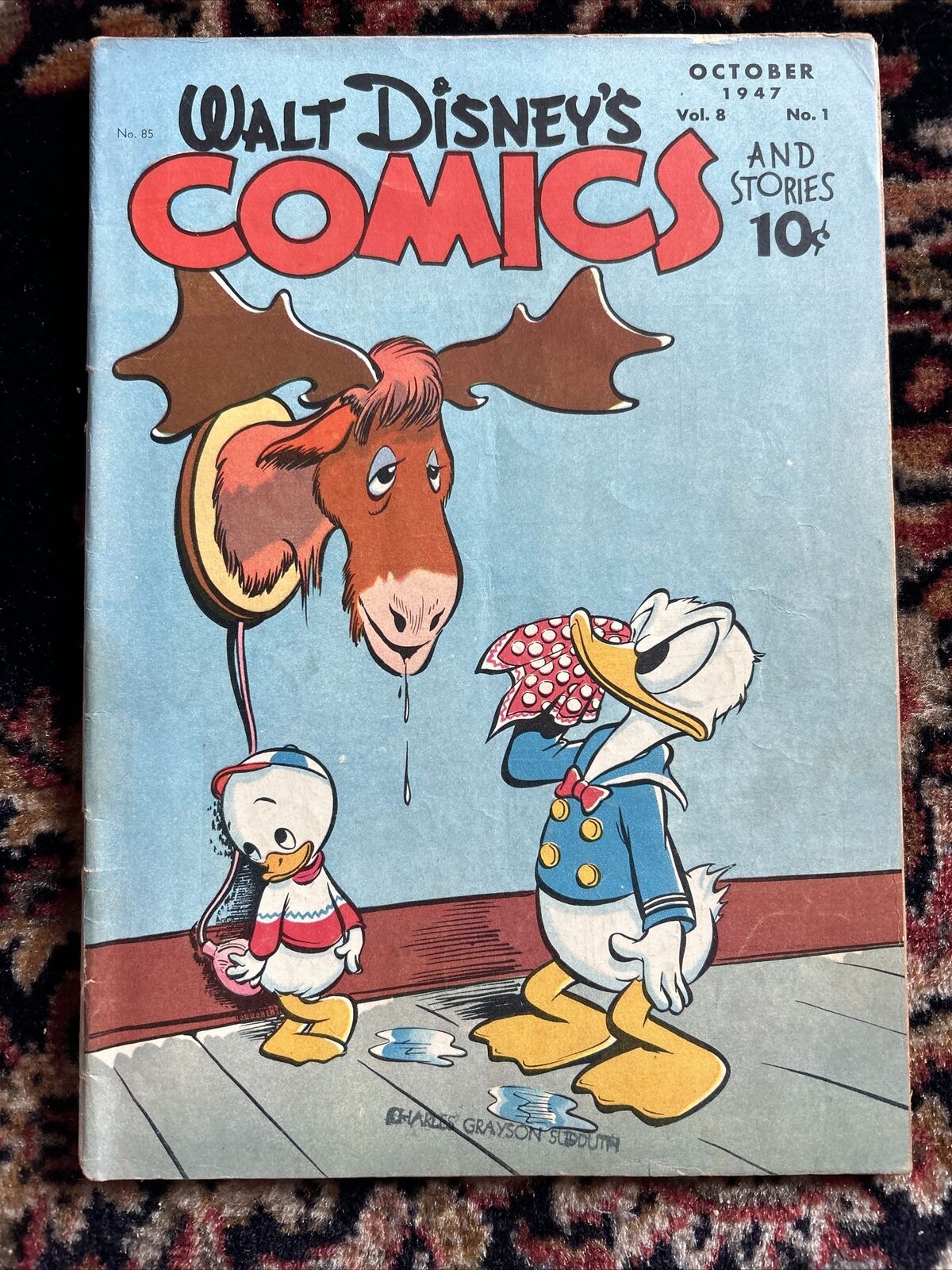 WALT DISNEY\'S COMICS & STORIES #85 (DELL Vol 8 #1, 1947) VG- Carl Barks Story