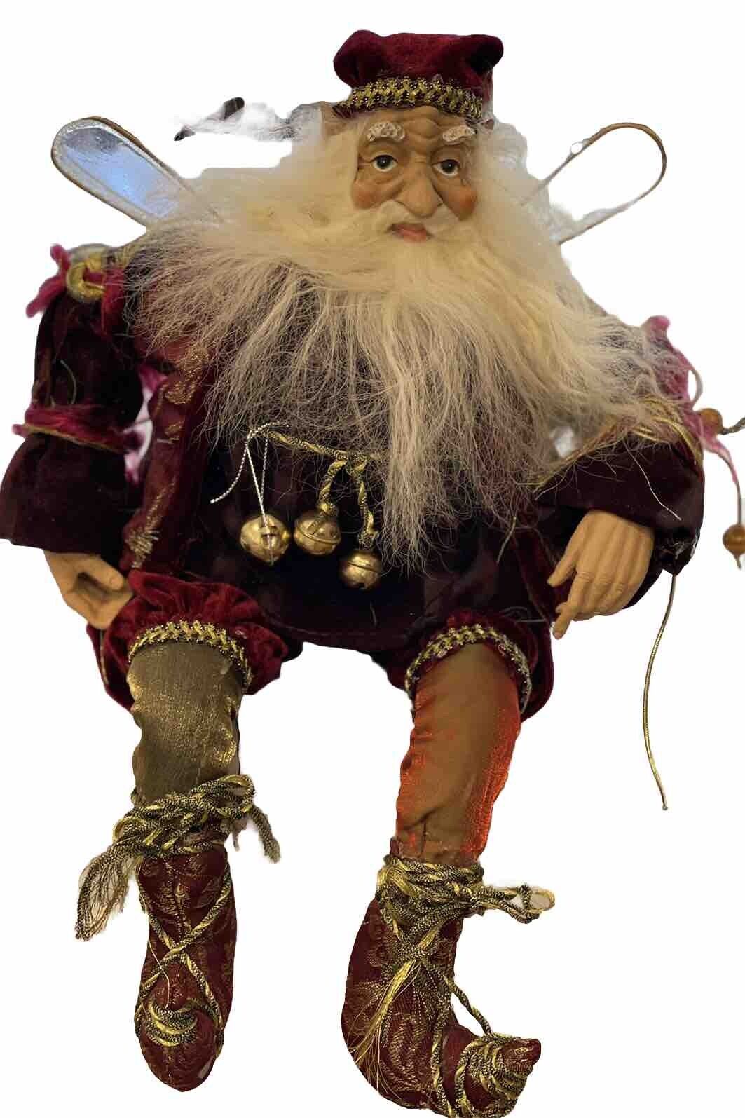 VTG Jo-Ann Stores Christmas Shelf Sitter Santa Claus Fairy with Wings PLS READ