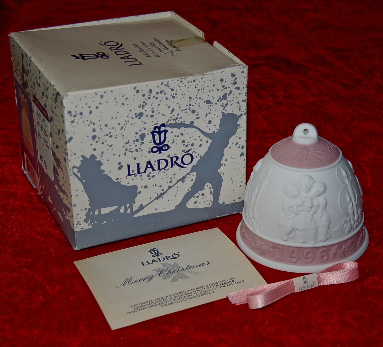 LLADRO Porcelain CHRISTMAS BELL 1996 #6297 New In Original Box Made in Spain