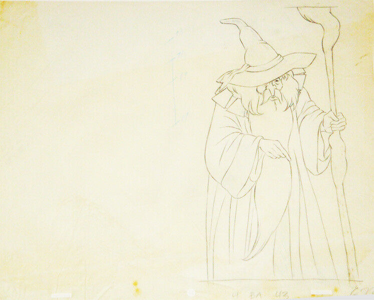 LORD OF THE RINGS -Original Animation Production Drawing - Gandalf