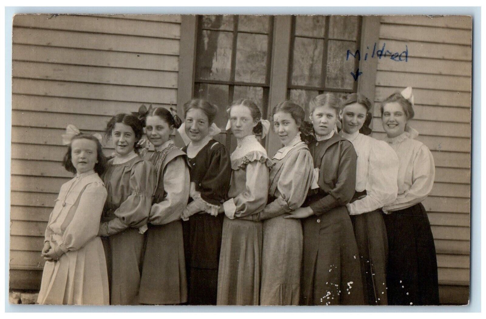 1906 School Girls Cedar Rapids Iowa IA RPPC Photo Posted Antique Postcard