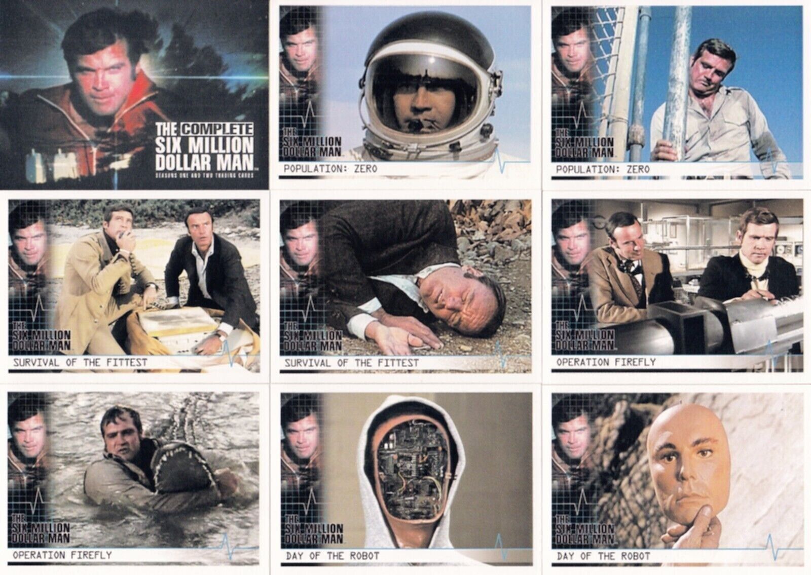 THE COMPLETE SIX MILLION DOLLAR MAN SEASONS 1 & 2 2004 CARD SET 72 TV PAGES