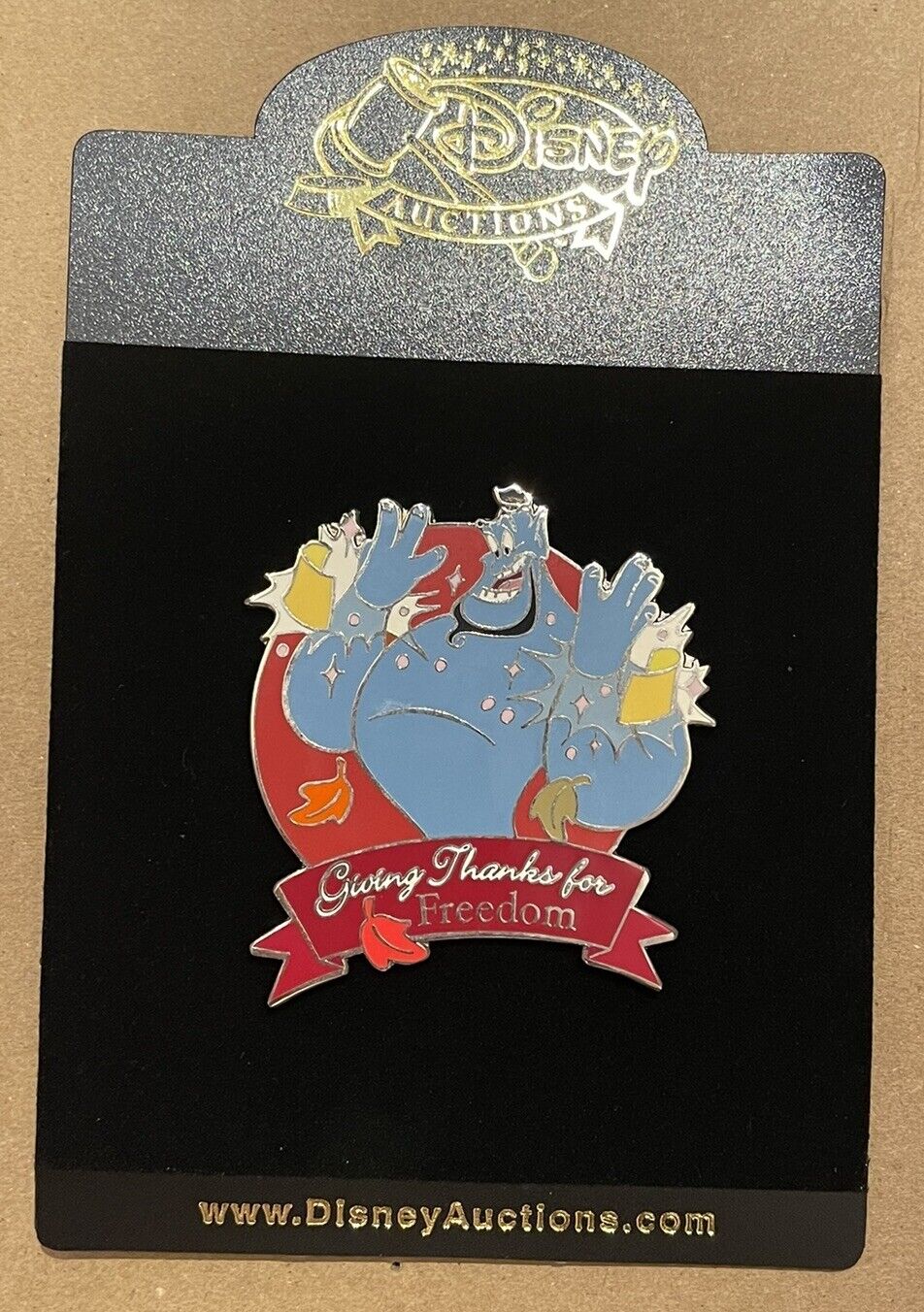 Disney Auctions Aladdin Genie Pin Giving Thanks For Friends LE 100