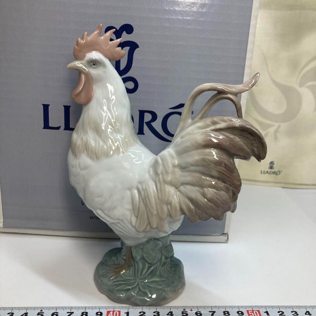 Lladro Chicken Antique Retro Rare figure 20cm W/ box