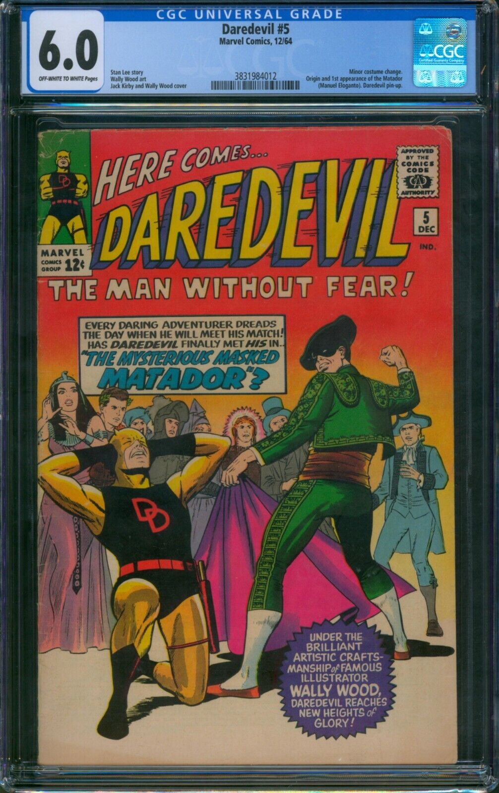 DAREDEVIL #5 🌟 CGC 6.0 🌟 1st Appearance of the Matador Marvel Comic 1964