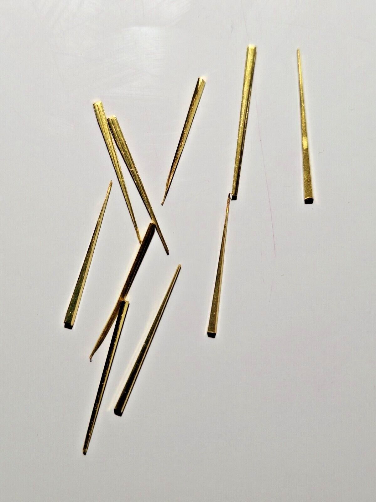 OLD STYLE BRASS TAPERED WEDGE CLOCK PINS