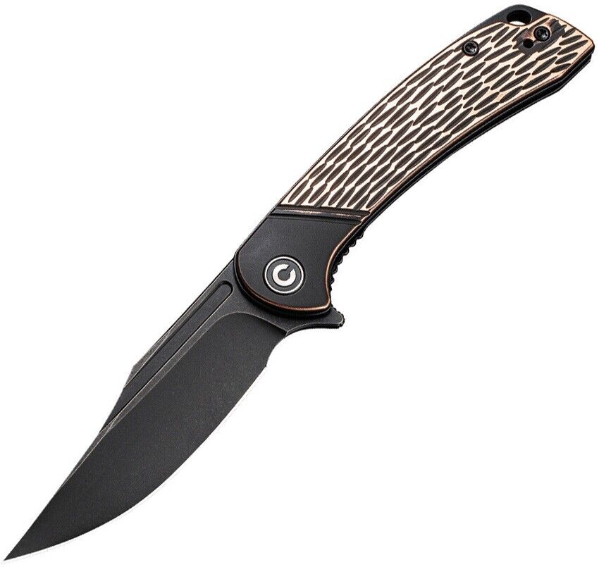 CIVIVI Dogma FoldingKnife Black Polished Copper Handle D2 Black Stonewash C2014B