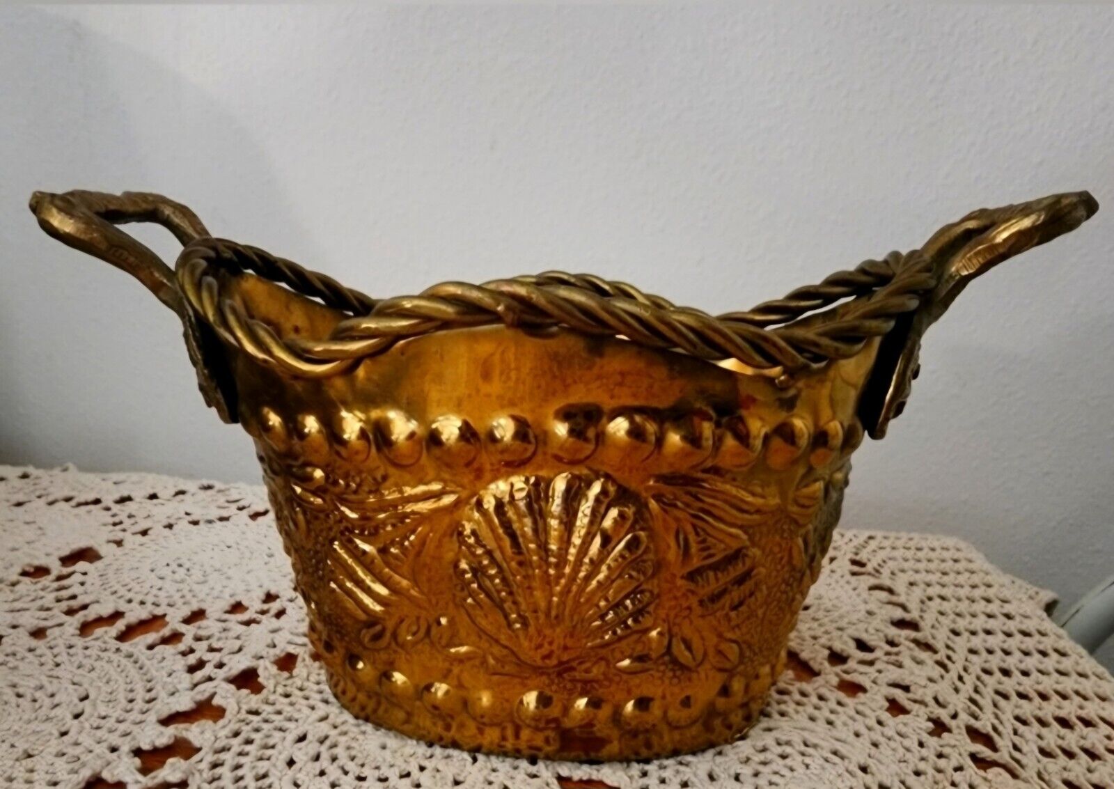 Brass Shell Basket