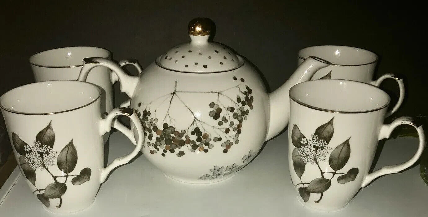 vintage style Grace Teaware fine porcelain teapot floral design tea set