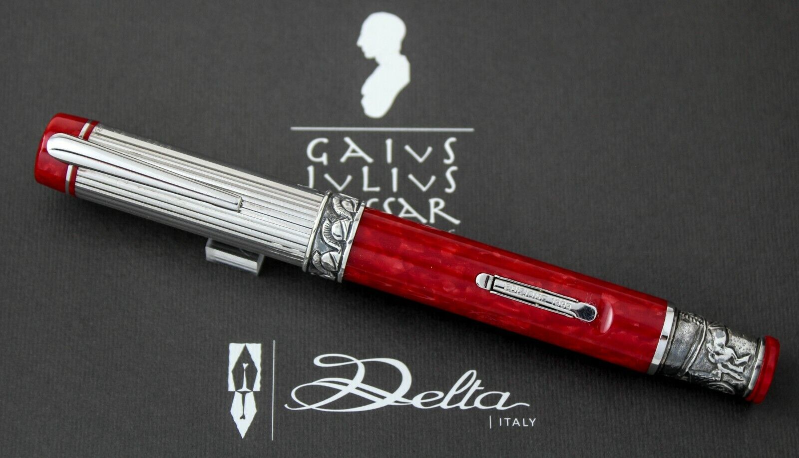 Delta Gaius Julius Caesar Special Limited Edition Red & Silver Fountain Pen