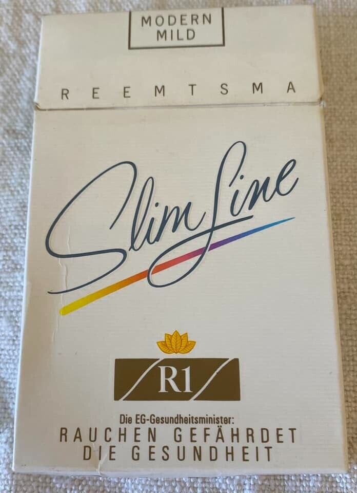 Vintage R1 Slim fine Cigarette Cigarettes Cigarette Paper Box Empty Cigarette