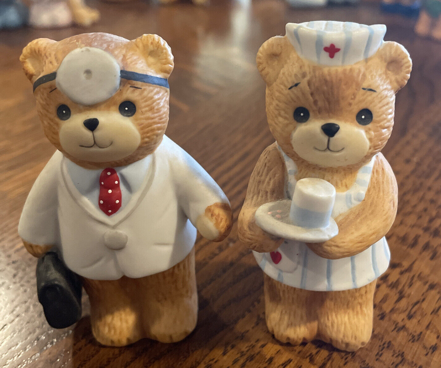 Vintage Enesco Doctor Nurse Bear Figurines Lucy & Me