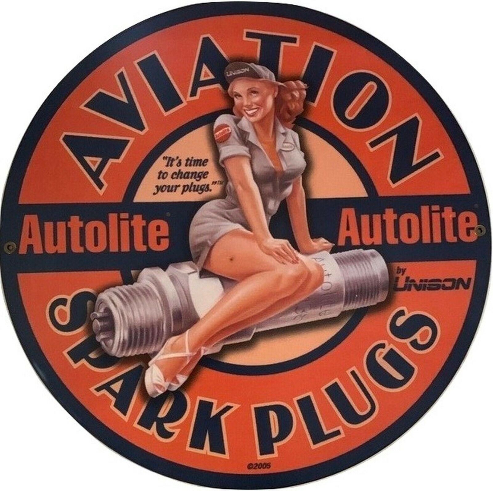 Autolite Aviation Spark Plugs Metal Sign, Vintage Aviation, Pilot Gift  SIG-0500