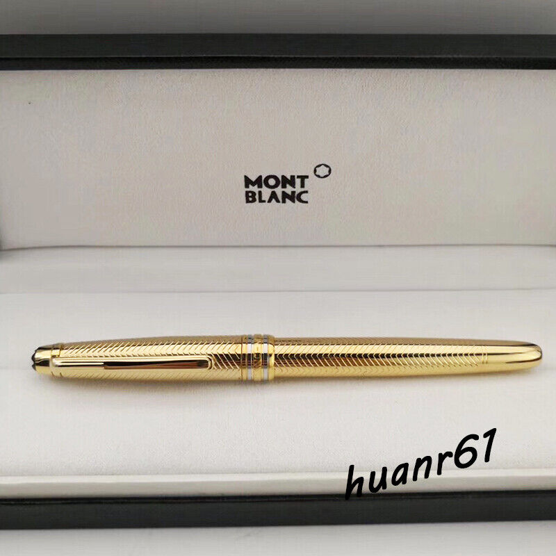 Montblanc Gold Black Classique Luxury Rollerball Pen 163 New With Box Refill