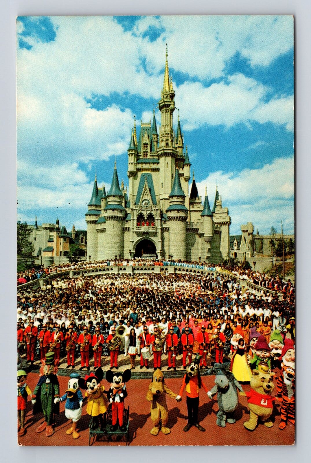Orlando FL-Florida, Walt Disney World, Characters, Antique, Vintage PC Postcard