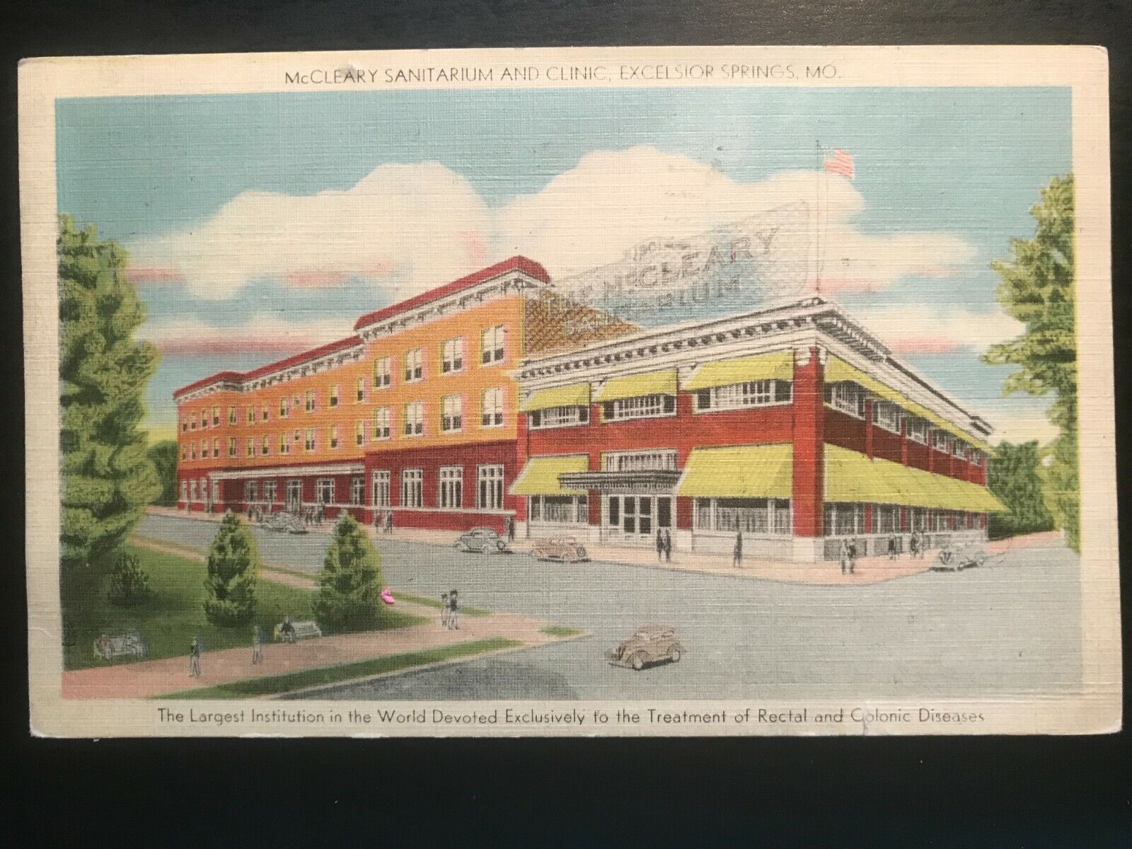 Vintage Postcard 1939 McCleary Sanitarium, Excelsior Springs, Missouri (MO)