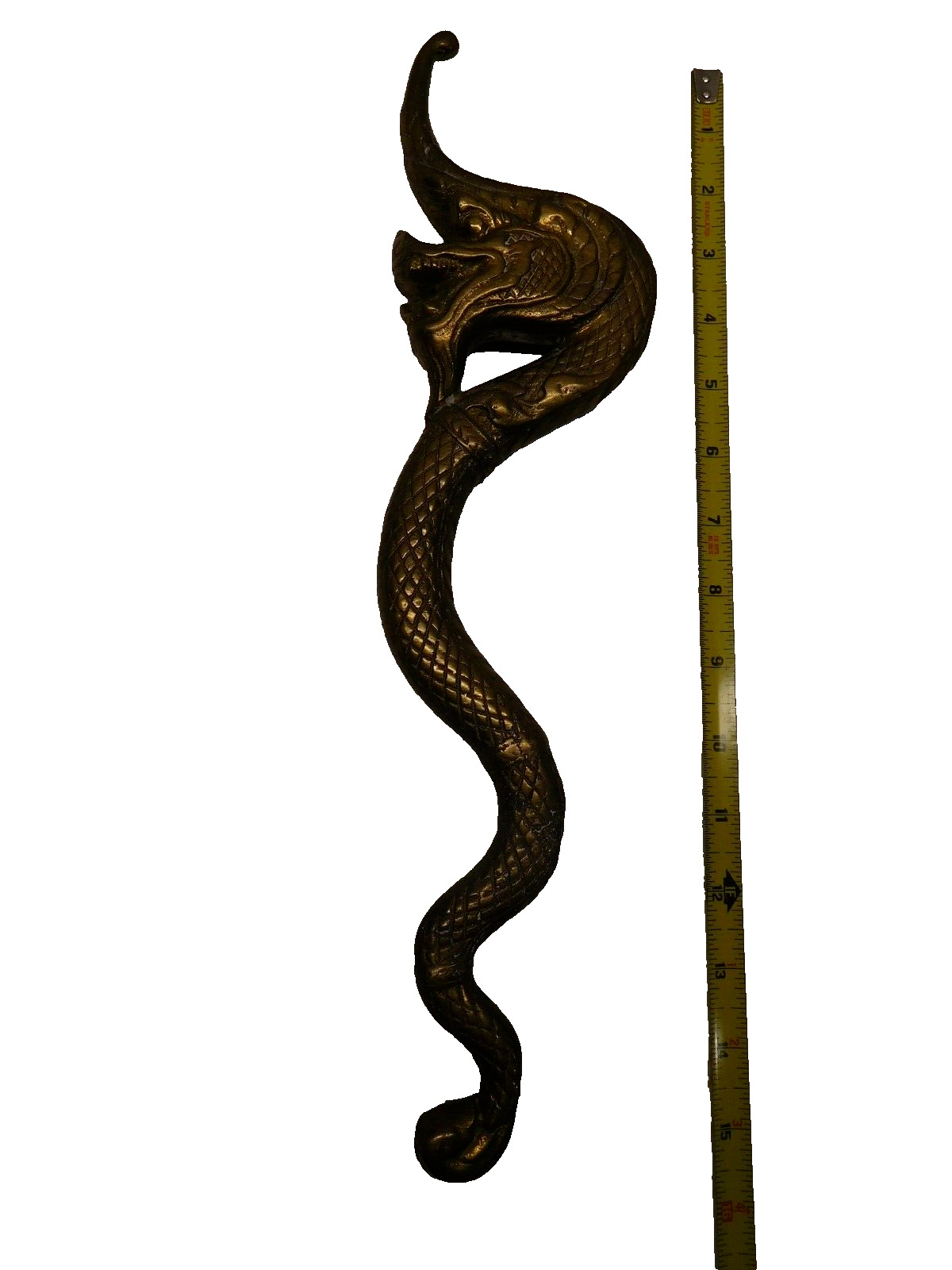 Vintage Oriental 4 Pound Heavy Brass Snake \