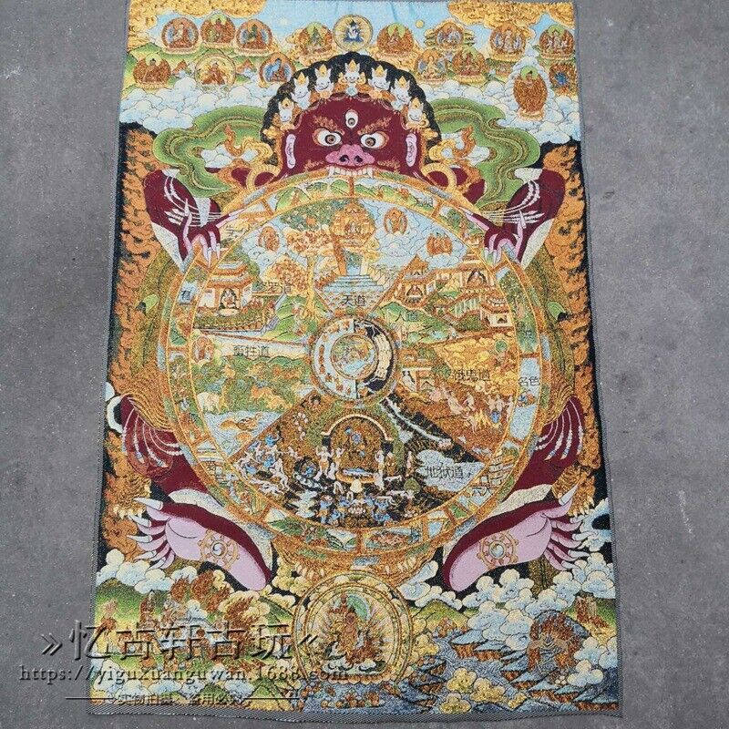 Antique Hanging Painting Suzhou Embroidery Embroidery Painting Thangka