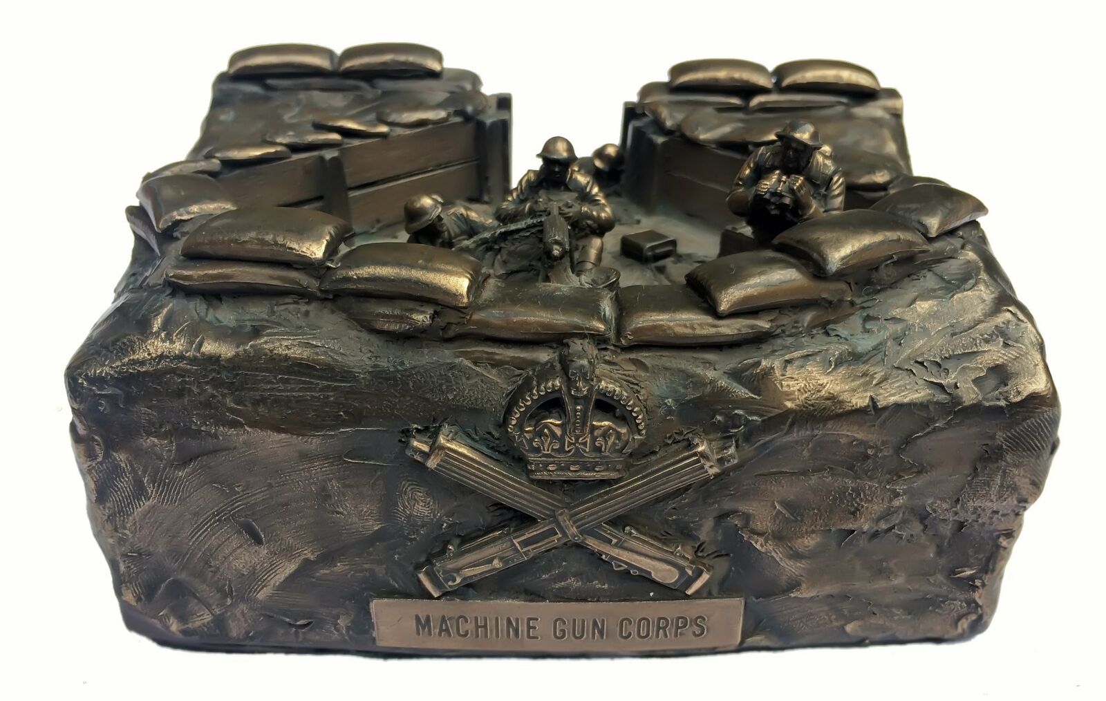 Cold Cast Bronze First World War Machine Gun Corps Gun Nest