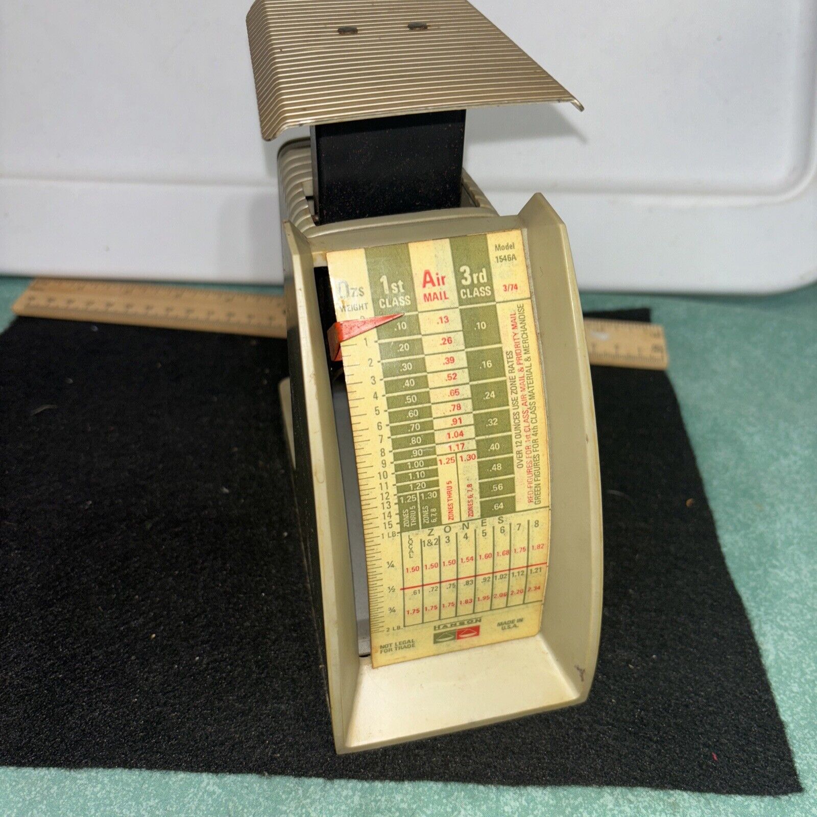 Vintage Hanson US Postal Scale Model 1546 May 1971. Working & Accurate.