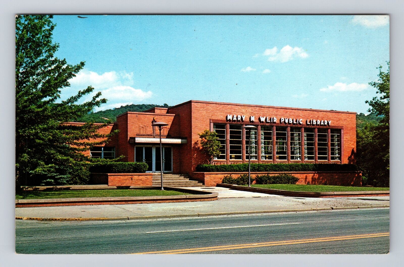 Weirton WV-West Virginia, Mary H Weir Public Library, Antique, Vintage Postcard