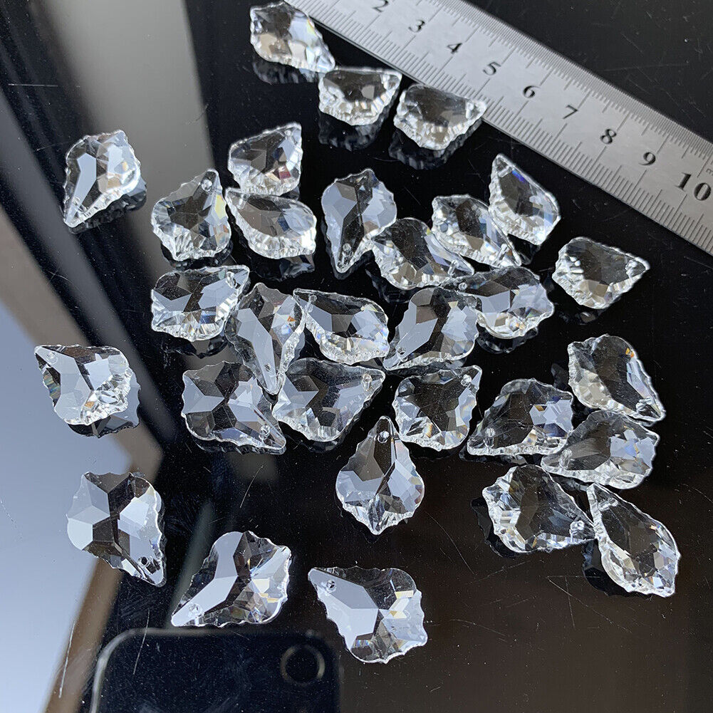 30PC Clear Maple Leaf Crystal Pendant Prismatic Suncatcher Jewelry Accessories
