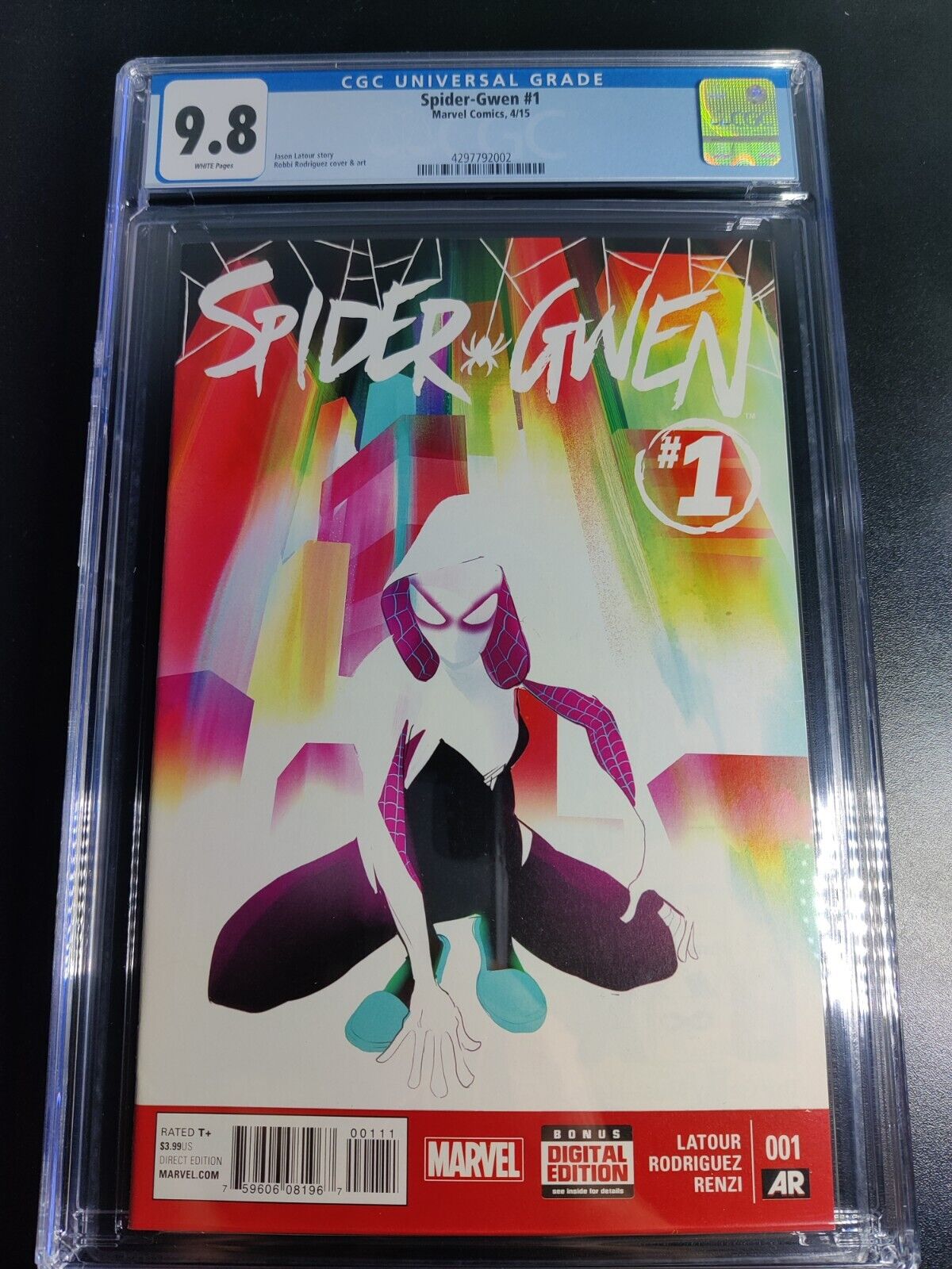 Spider-Gwen (Marvel Comics, 2015) #1 1st Printing Cover A CGC 9.8 WP NM/M