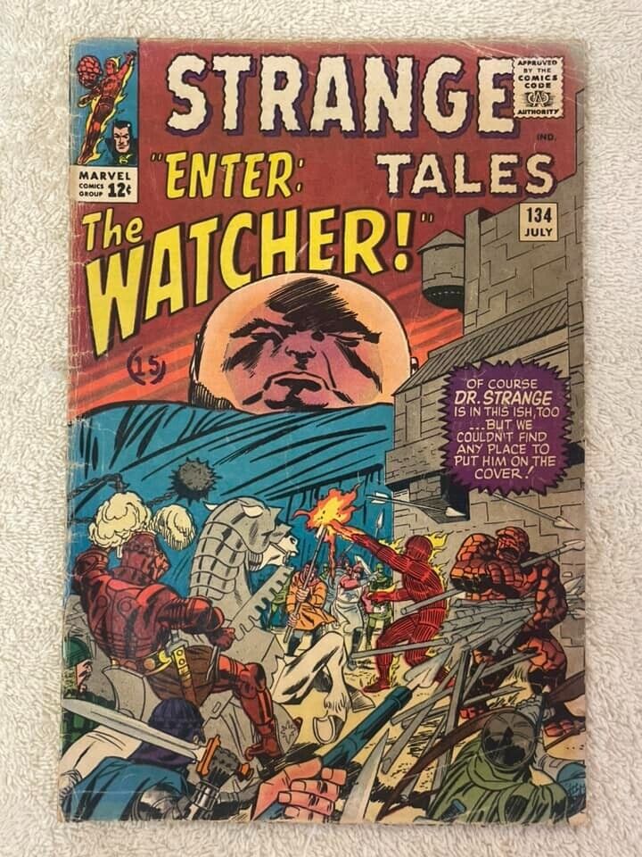 Strange Tales #134 (RAW 5.5 - MARVEL 1965) Lee. Kirby. Nick Fury. The Watcher