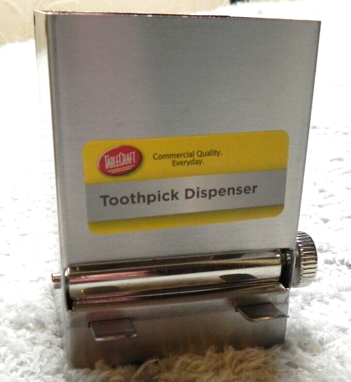 TableCraft Toothpick Dispenser Metal Stainless Steel Restaurant Diner - No Lid