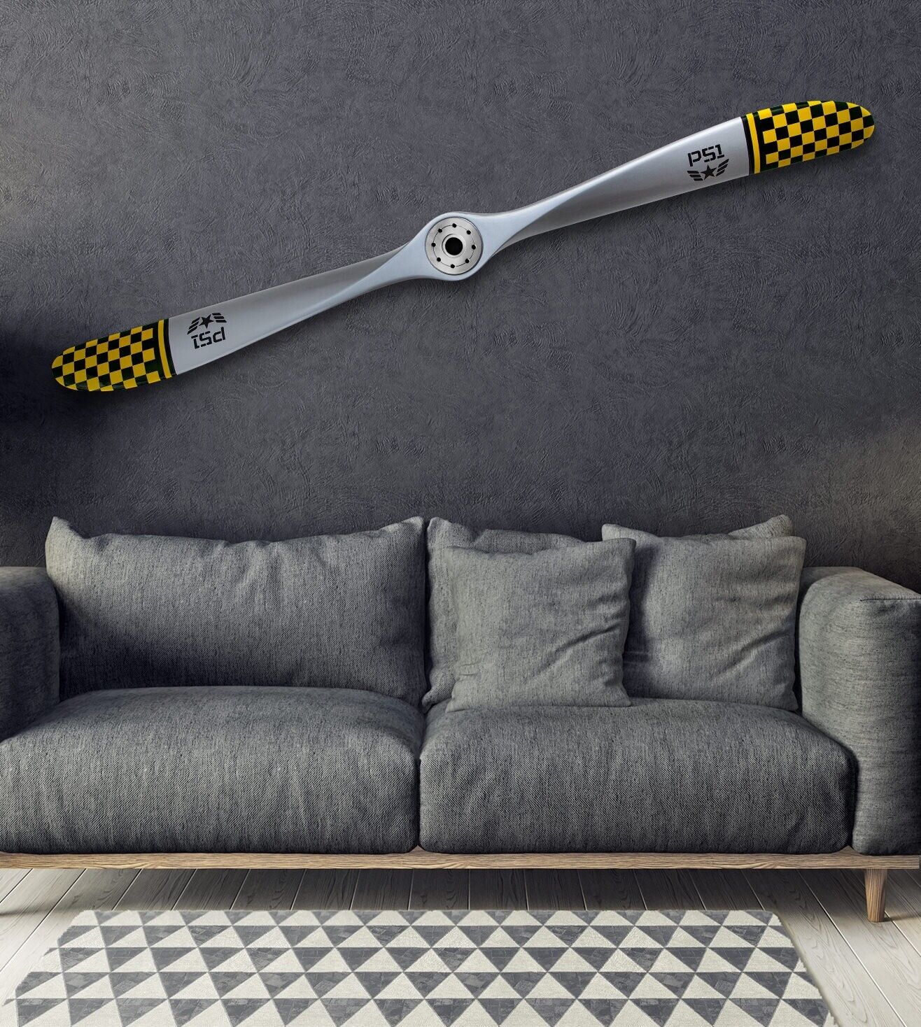 Wooden Airplane Propeller for Wall Decor P51 Mustang 6 feet by WoodFeather
