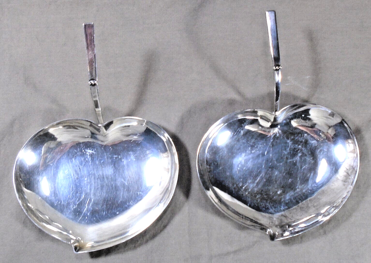 Three Crown Silver Plated Candy Dish Heart Shaped w/Handle 4.75\