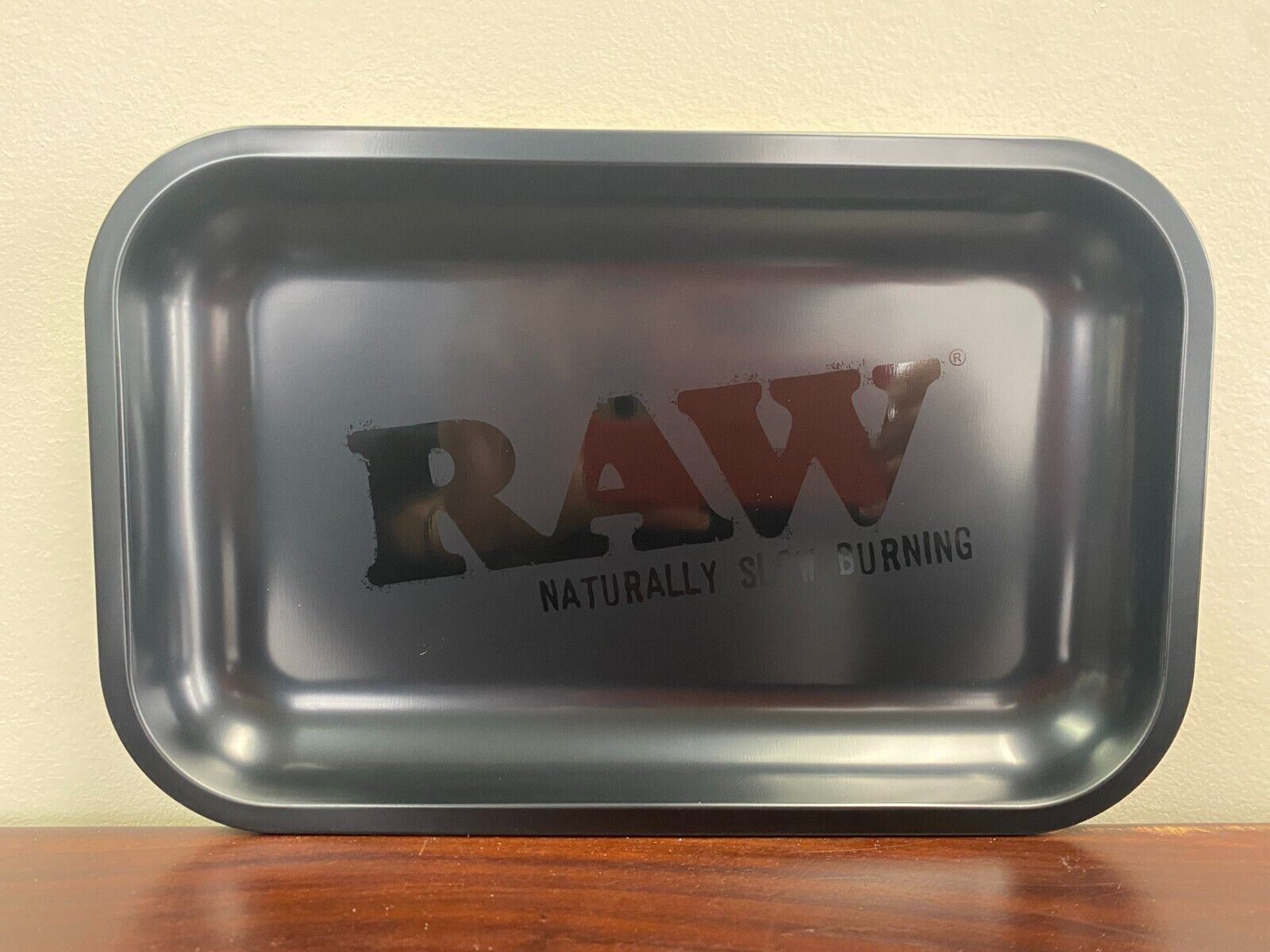 RAW Matte Black Tray Small 11x7 Murder’d Cigarette Roll Tray Only