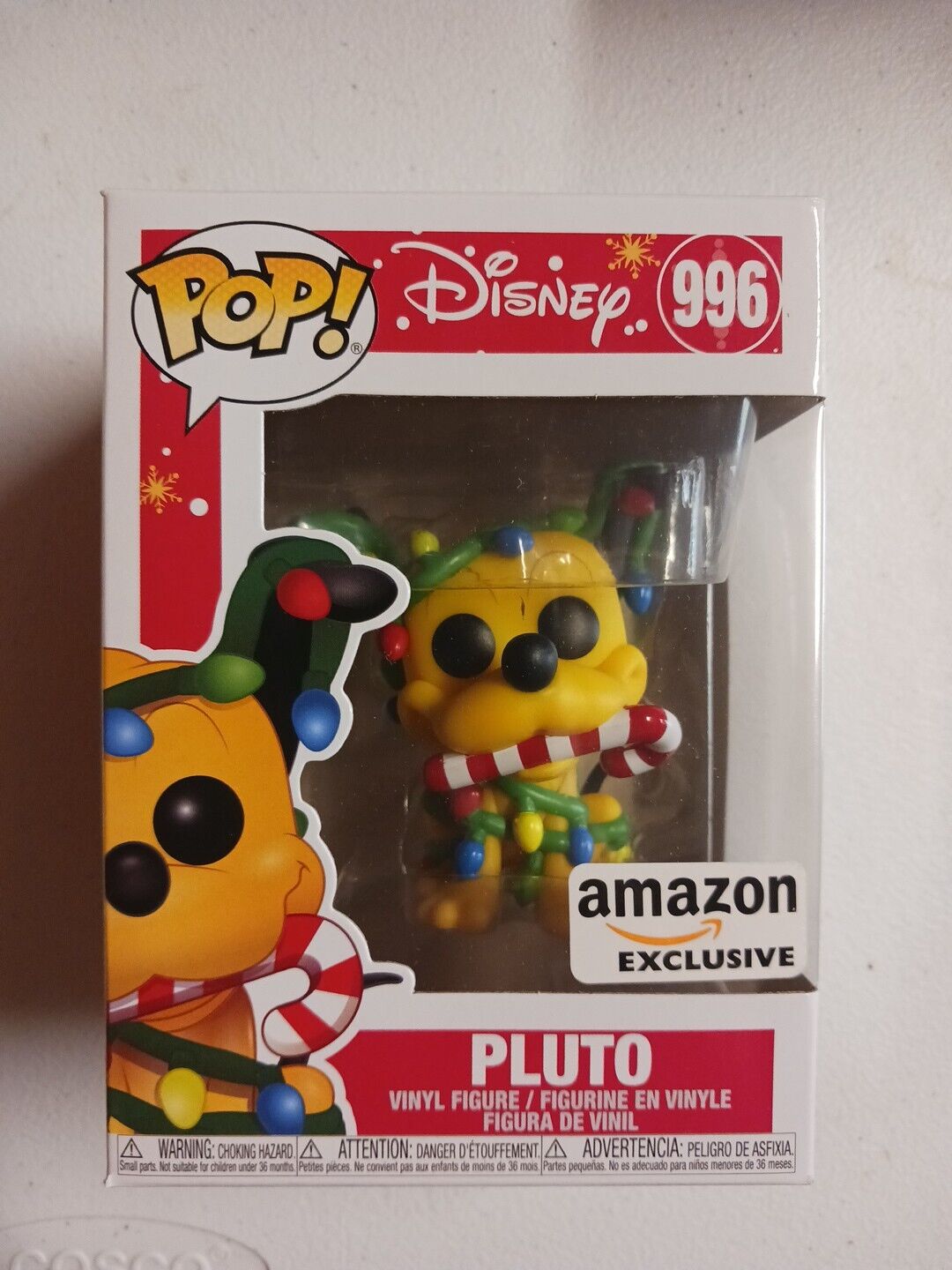 Funko Pop Vinyl Figure - Disney #996 - Pluto [Holiday] - Amazon Exclusive