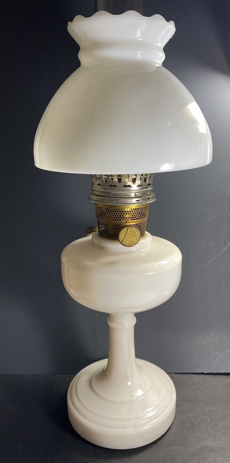 Aladdin Simplicity White Oil Lamp Nu Type Model B Burner