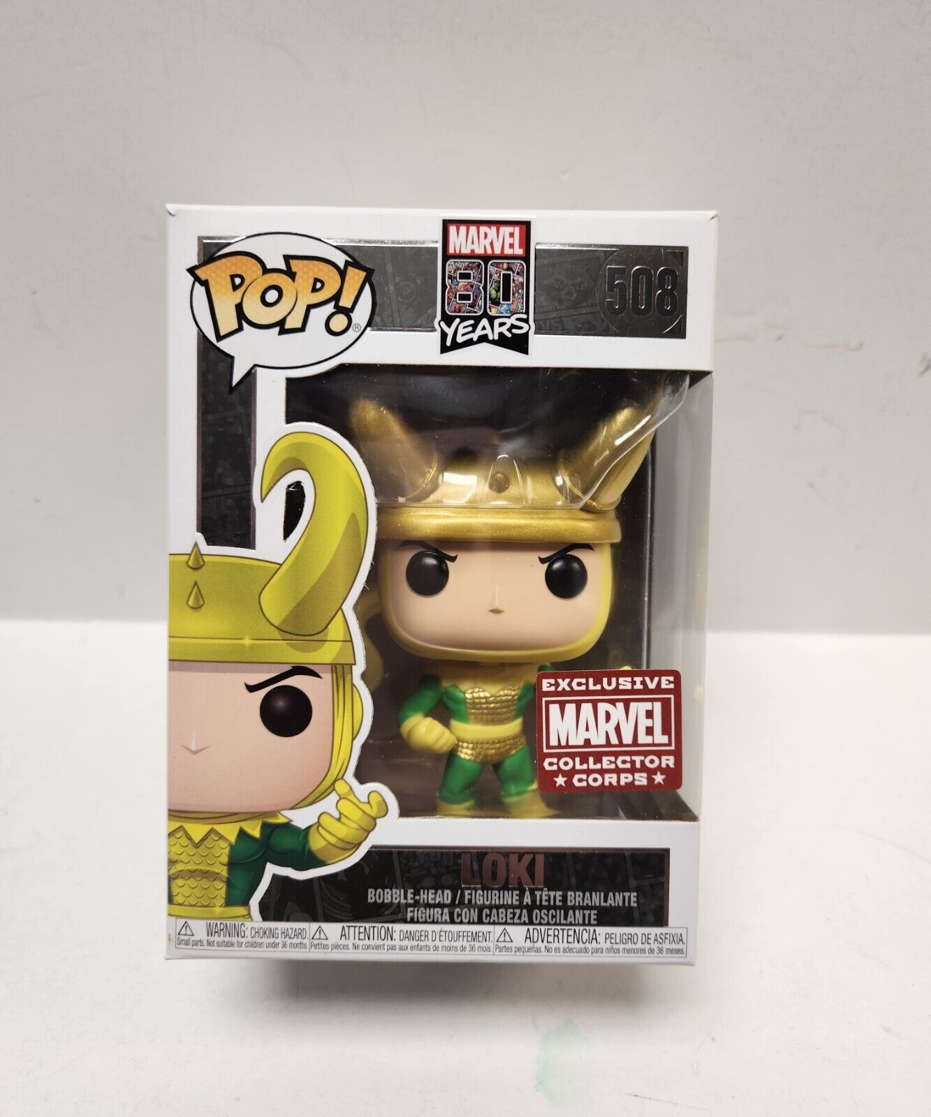 Funko Pop Loki 508 Marvel 80 Years Collector Corps Exclusive
