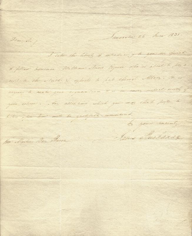 JAMES BUCHANAN - AUTOGRAPH LETTER SIGNED 06/26/1831