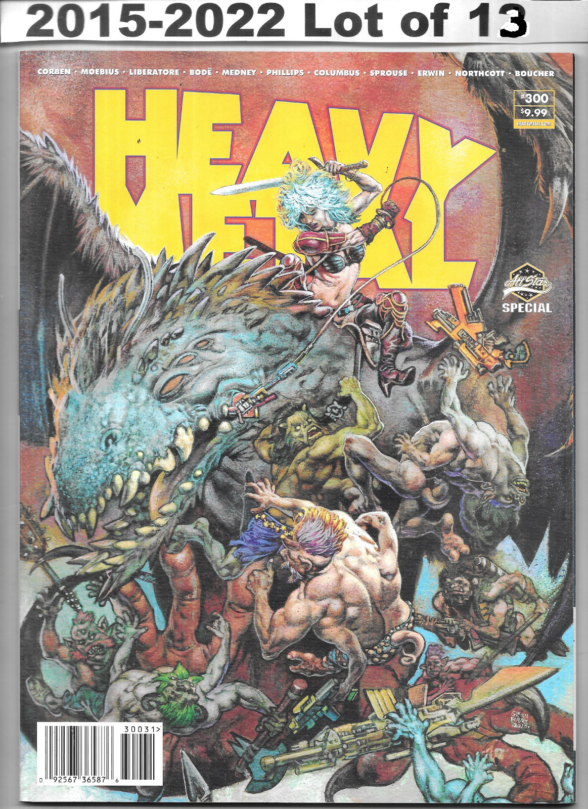 Heavy Metal Magazine (13) 2015 - 2022 Hi Grade #276 277 278 286 300 + 8 More VF+