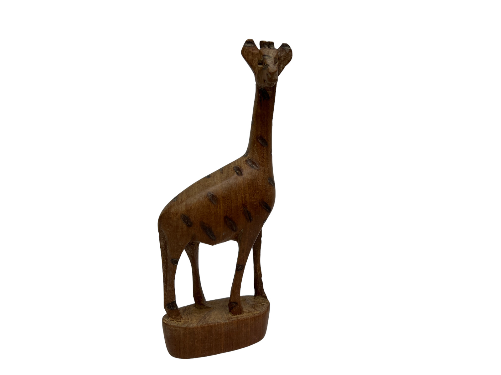 Vintage Artisan Wood Hand Carved Giraffe Home Decor Collectible Animal Figure